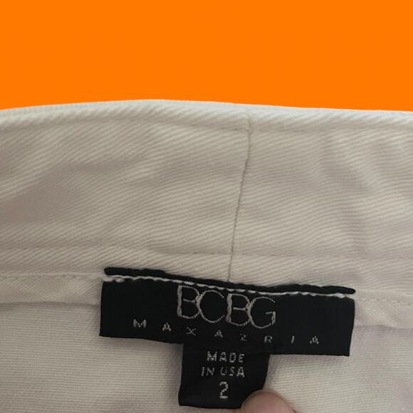 90's vintage white denim 100% cotton high waisted skirt Size 2 bcbg maxazria - Picture 3 of 5